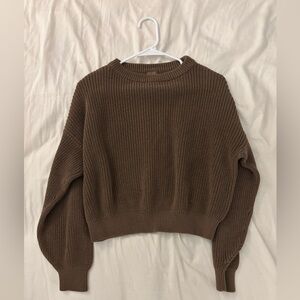 John Galt Brown Crew Neck Sweater